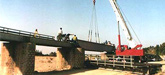 Démontage et montage de la structure du pont Bayech - Gafsa - SNCFT
